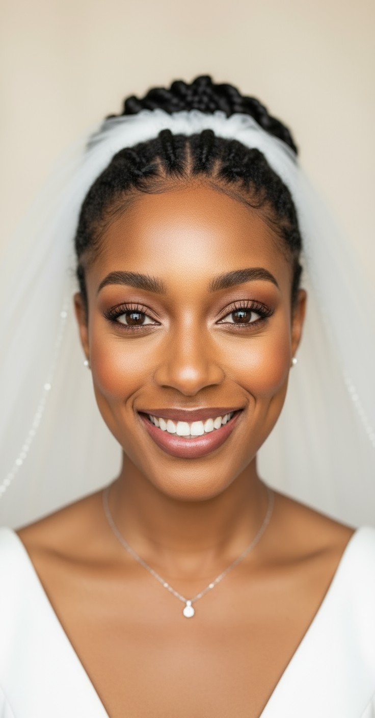 After Updo With Veil On Top